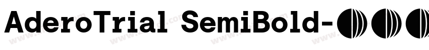 AderoTrial SemiBold字体转换